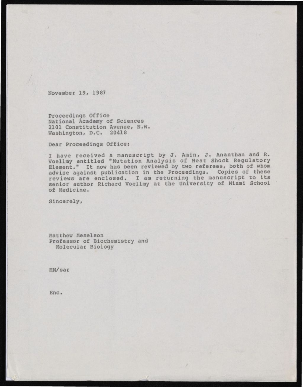 Voellmy, Richard, 1982 - 1987