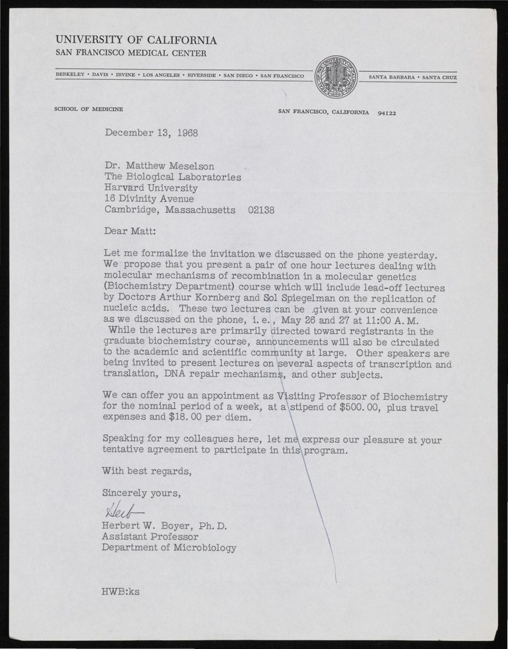 Harvard, 1968