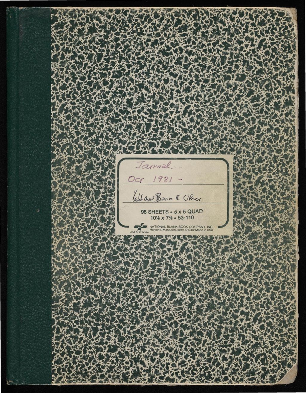 Notebook: Yellow Rain and Other, 1981 - 1985