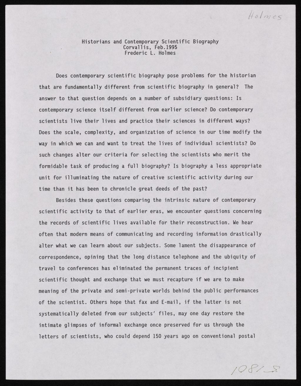 Drafts: Prologue and Chapter 1, 1993 - 1995