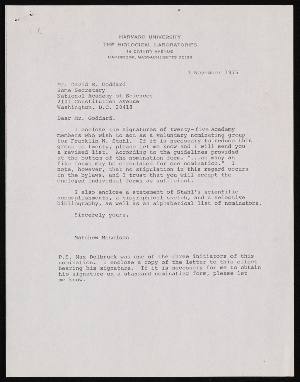 Stahl, Franklin, 1975